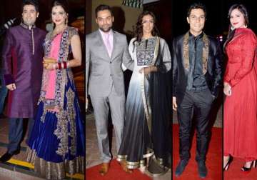 abhay randeep richa attend actress aamna sharif s wedding reception view pics