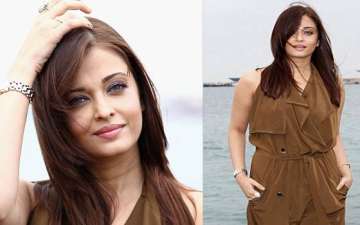 aishwarya wears a pretty brown dress at cannes