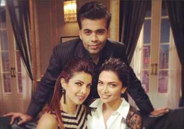 bff deepika and priyanka have koffee with karan view pics