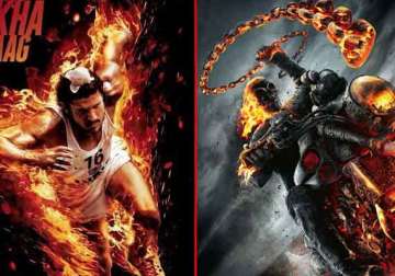 bhaag milkha bhaag s new poster inspired by hollywood flick ghost rider view pics