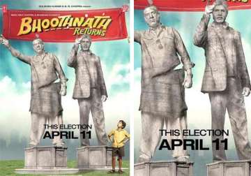 bhootnath returns new poster its boman irani versus big b this election season view pics