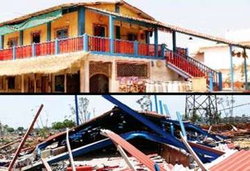 bhopal civic authorities demolish aarakshan set