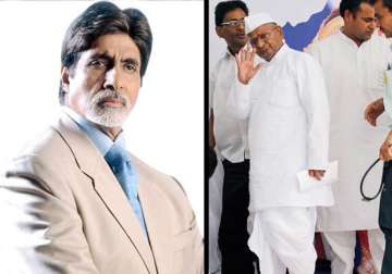 big b extends support to hazare