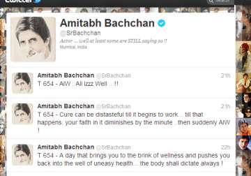 big b tweets all is well