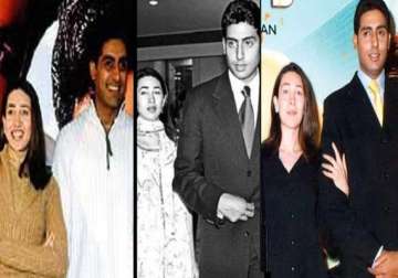 rare pictures of abhishek bachchan with karisma kapoor