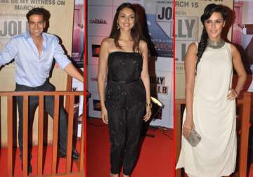 bollywood stars attend premiere of jolly llb watch pics