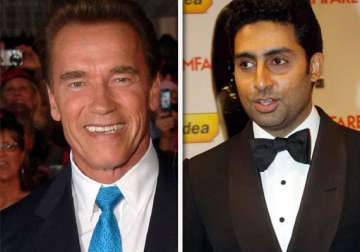 congrats abhishek we should get together says schwarzenegger