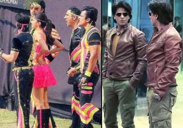 deepika shah rukh abhishek spotted dancing on happy new year sets view pics