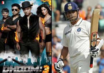 double bonanza sachin s last match along with dhoom 3 title song launch view pics