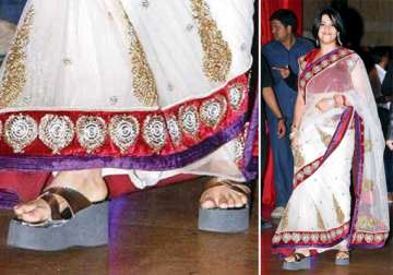 ekta wears the same footwear for good luck