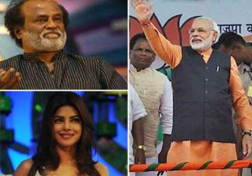 2014 election rajinikanth priyanka farhan abuzz with narendra modi win view pics