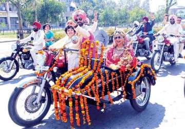 gul panag rides motorbike on wedding day