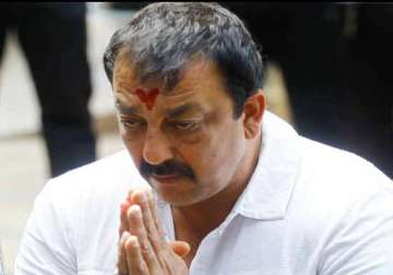 hindu outfit stages protest outside sanjay dutt s house