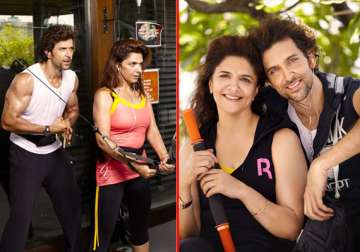 hrithik roshan sweats in gym with his mom pinky roshan view pics