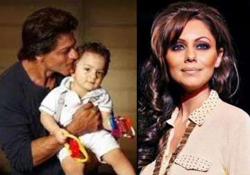 mother son duo gauri khan abram to feature in shah rukh s happy new year view pics