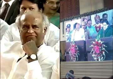 rajinikanth attends jayalalithaa s swearing in ceremony see pics
