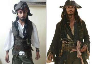 rohit khurana plays a pirate resembling johnny depp on tv
