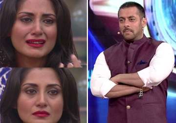 watch video salman khan made rimi sen cry in bigg boss 9 house