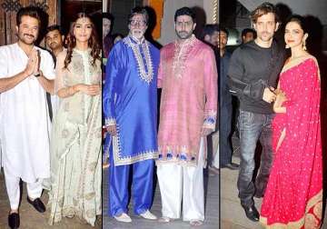 star studded diwali party at amitabh bachchan aamir khan and anil kapoor residence see pics