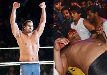 watch khali gets injured during sporting event admitted to icu