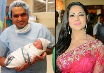 veena malik asad bashir blessed with a baby boy name him abram see pics