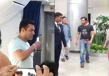 spotted salman khan and family arrives in hyderabad for arpita s wedding see pics