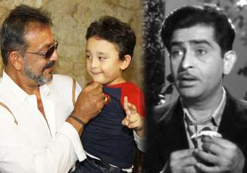 sanjay dutt s son to feature in remix of raj kapoor s song