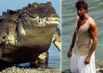 woah hrithik roshan fights with 20 feet crocodile for mohenjo daro view pics