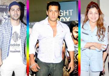 salman khan attends bahubali screening with his three lady loves