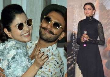 watch video when girlfriend deepika is busy ex anushka helps ranveer promote bajirao mastani