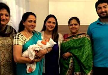 hema malini dharmendra get clicked with daughter ahana deol s son see pics