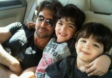 hrithik roshan takes adventurous auto ride with sons see pics