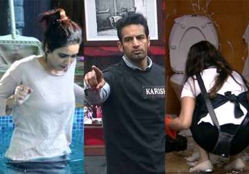 bigg boss 8 day 87 upen turns villain creates troubles for karishma and dimpy see pics