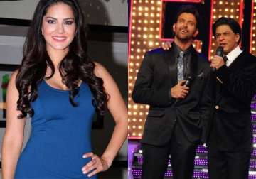 sunny leone is hrithik and shah rukh s newest competition