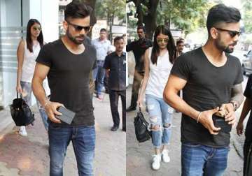 virat kohli celebrates team india s win with lady love anushka sharma watch pics