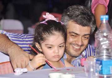 perfect daddy ajith attends daughter s school event