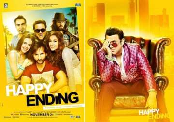 happy ending poster saif ali khan in double role