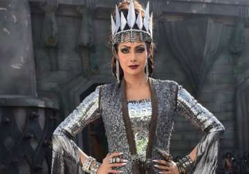 sridevi unveils her look from tamil film puli