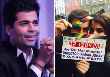 karan johar reveals ranbir anushka s pic from sets of ae dil hai mushkil