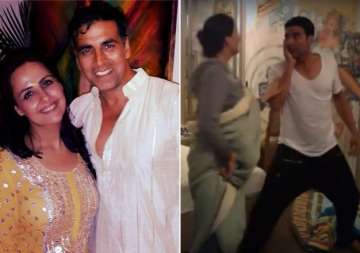 hilarious video akshay kumar celebrating rakhi with sister alka goes viral