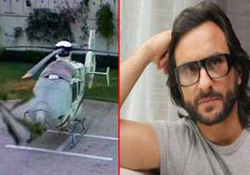 jaipur police seize chopper meant for saif ali khan s ad shoot
