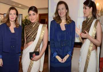 kareena kapoor discusses social issues with former french first lady view pics