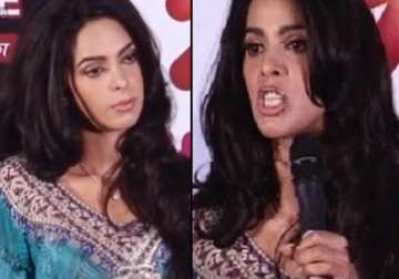 mallika sherawat s heated argument with a journalist goes viral view video