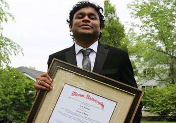 miami university confers doctorate on ar rahman