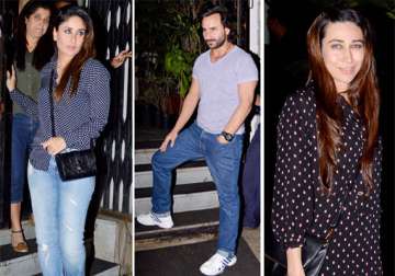 saif kareena karisma dine together view pics