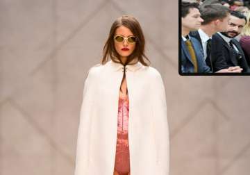 saif attends burberry show in london