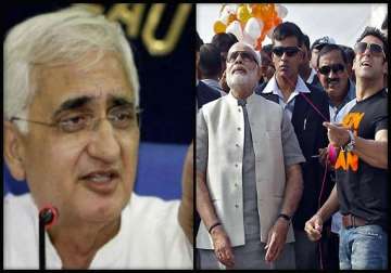 salman vs salman khurshid lashes out at salman khan over meeting with modi