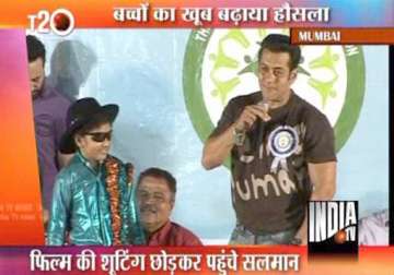 salman spends time with special children