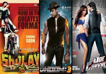 sholay 3d box office collection rs 1.50 cr on day 1 dhoom 3 still dominating