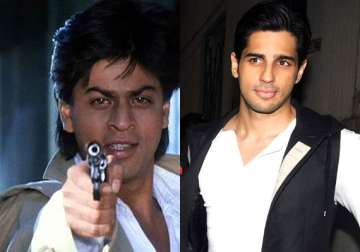 sidharth malhotra admires shah rukh khan s role in darr baazigar